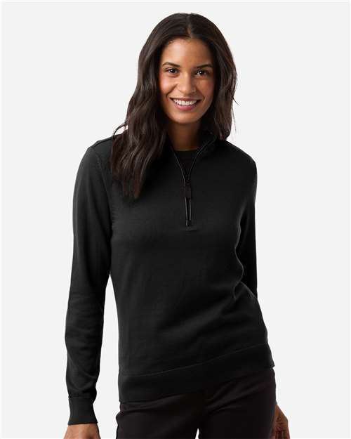 Devon & Jones Women's New Classics Quarter-Zip Sweater DG446W