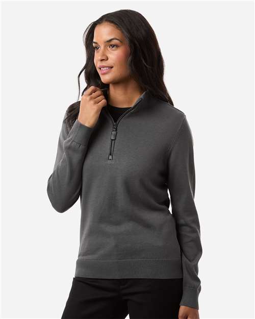 Devon & Jones Women's New Classics Quarter-Zip Sweater DG446W
