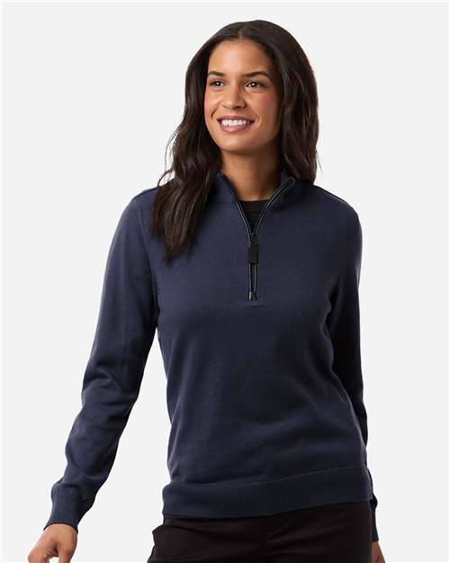 Devon & Jones Women's New Classics Quarter-Zip Sweater DG446W