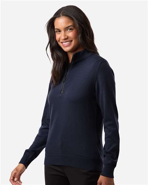 Devon & Jones Women's New Classics Quarter-Zip Sweater DG446W