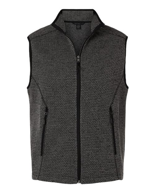 North End Men's Jasper Jacquard Fleece Vest NE731