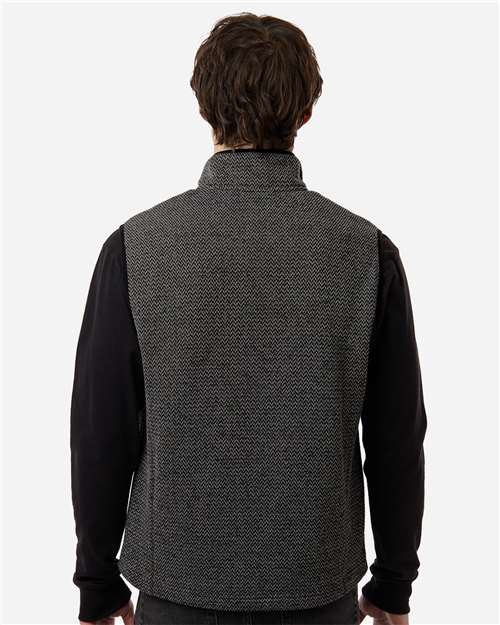 North End Men's Jasper Jacquard Fleece Vest NE731