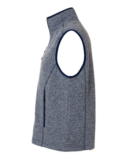 North End Men's Jasper Jacquard Fleece Vest NE731