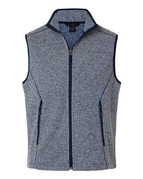 North End Men's Jasper Jacquard Fleece Vest NE731