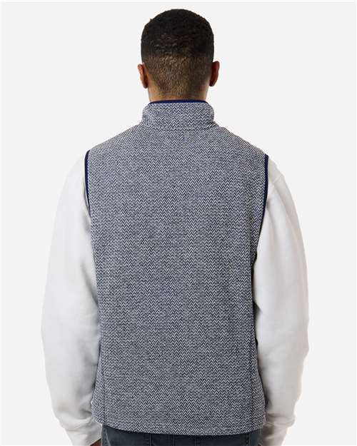 North End Men's Jasper Jacquard Fleece Vest NE731