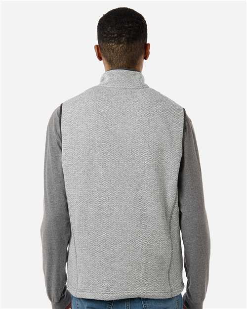 North End Men's Jasper Jacquard Fleece Vest NE731