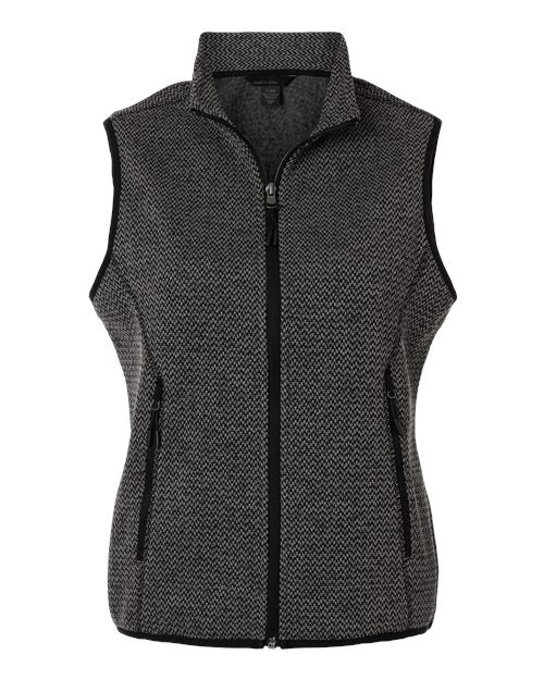 North End Women's Jasper Jacquard Fleece Vest NE731W