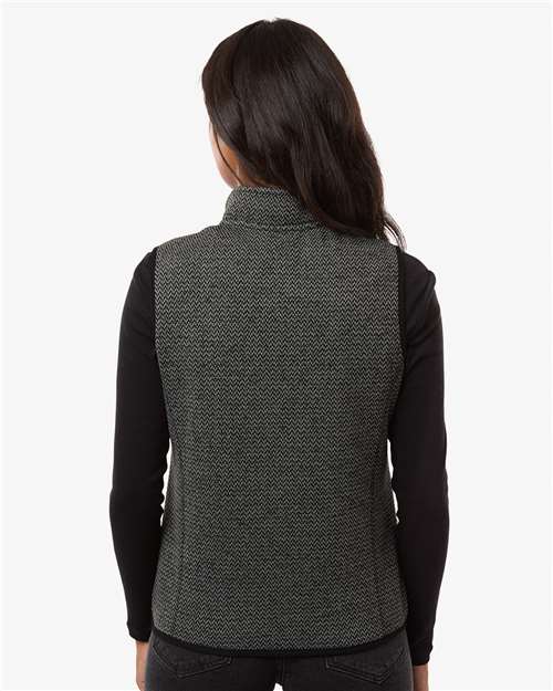 North End Women's Jasper Jacquard Fleece Vest NE731W