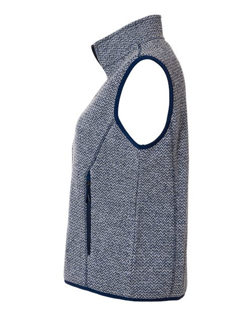 North End Women's Jasper Jacquard Fleece Vest NE731W