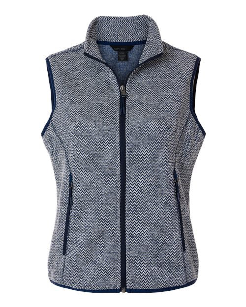North End Women's Jasper Jacquard Fleece Vest NE731W