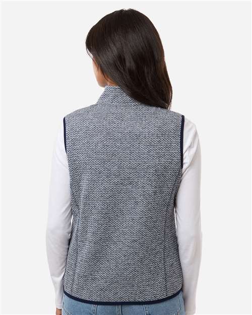 North End Women's Jasper Jacquard Fleece Vest NE731W