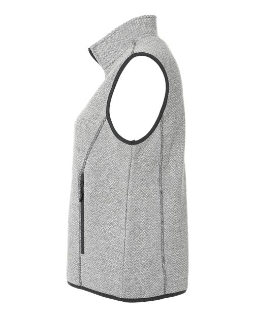 North End Women's Jasper Jacquard Fleece Vest NE731W