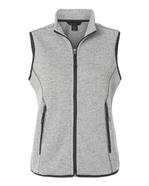 North End Women's Jasper Jacquard Fleece Vest NE731W