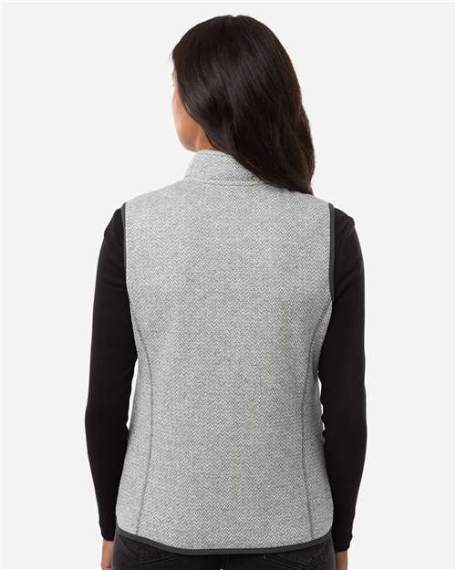 North End Women's Jasper Jacquard Fleece Vest NE731W