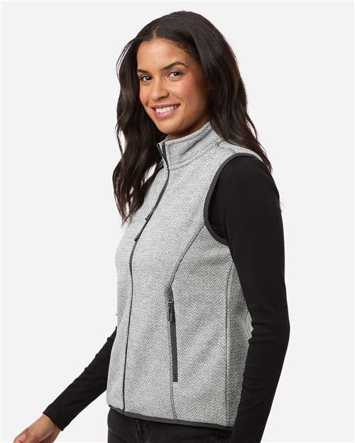North End Women's Jasper Jacquard Fleece Vest NE731W