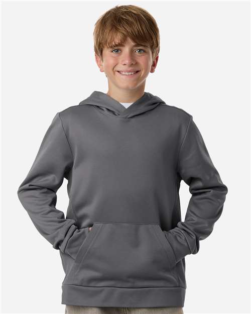 Team 365 Youth Squad Hooded Tech Fleece Pullover TT400Y