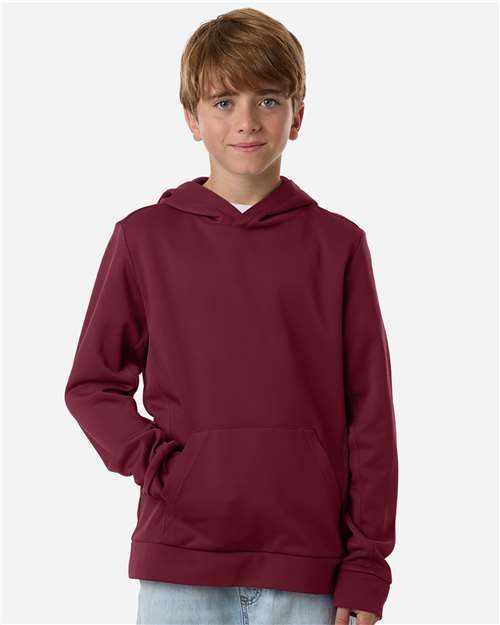 Team 365 Youth Squad Hooded Tech Fleece Pullover TT400Y