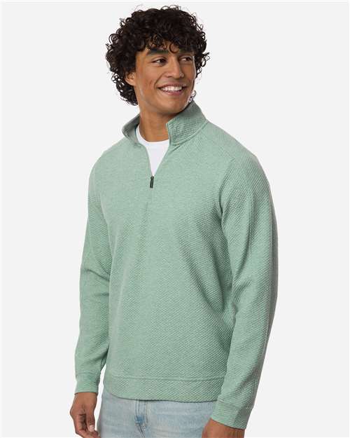 North End Men's Spirit Textured Quarter-Zip Pullover NE725