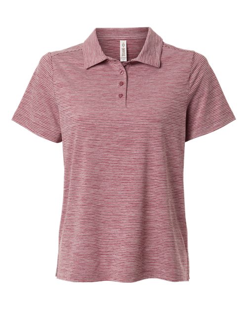 Team 365 Women's Relay Heathered Stripe Polo TT125W