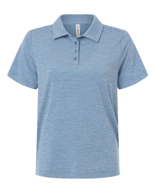 Team 365 Women's Relay Heathered Stripe Polo TT125W