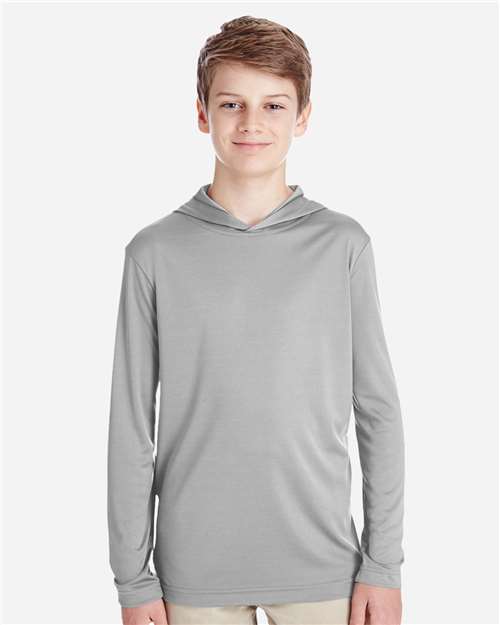Team 365 Youth Zone Performance Hooded Long Sleeve T-Shirt TT41Y