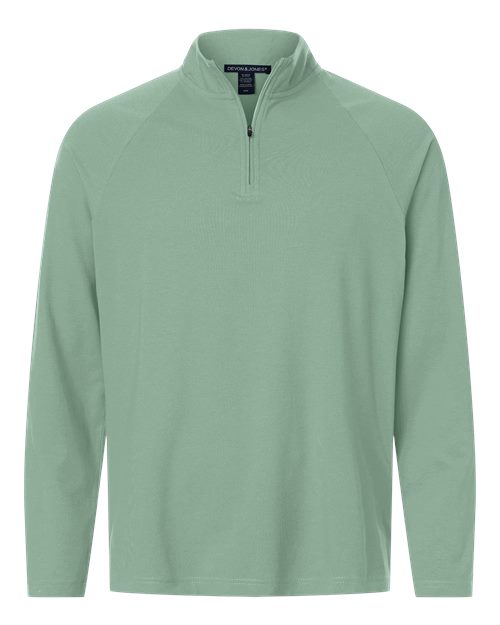 Devon & Jones Men's Seaton Pebble Textured Quarter-Zip Pullover DG402