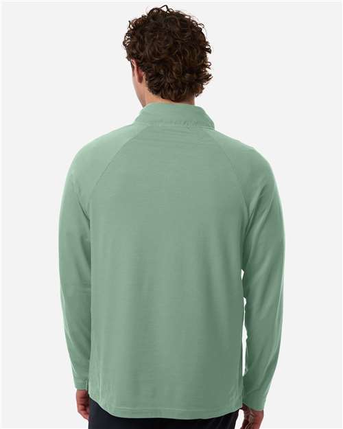 Devon & Jones Men's Seaton Pebble Textured Quarter-Zip Pullover DG402
