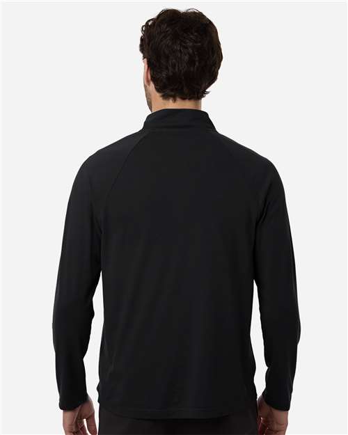 Devon & Jones Men's Seaton Pebble Textured Quarter-Zip Pullover DG402