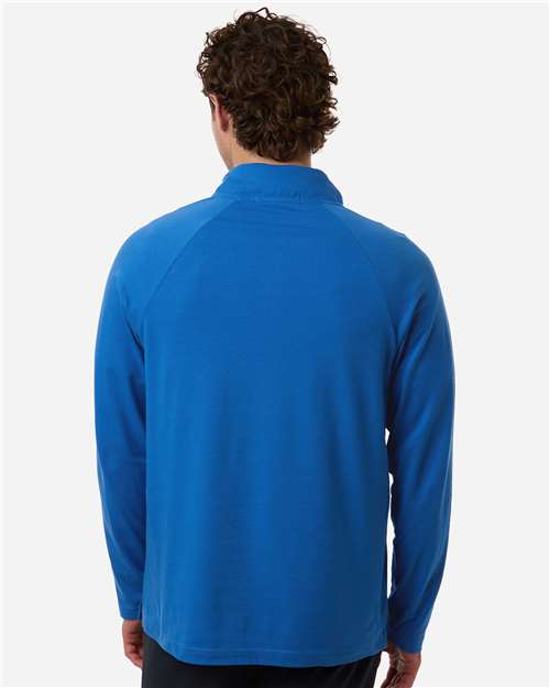 Devon & Jones Men's Seaton Pebble Textured Quarter-Zip Pullover DG402