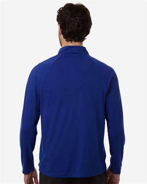 Devon & Jones Men's Seaton Pebble Textured Quarter-Zip Pullover DG402