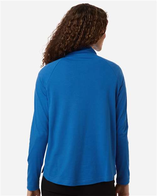 Devon & Jones Women's Seaton Pebble Textured Quarter-Zip Pullover DG402W