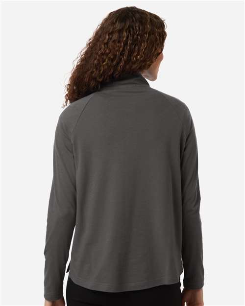 Devon & Jones Women's Seaton Pebble Textured Quarter-Zip Pullover DG402W