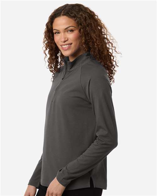 Devon & Jones Women's Seaton Pebble Textured Quarter-Zip Pullover DG402W