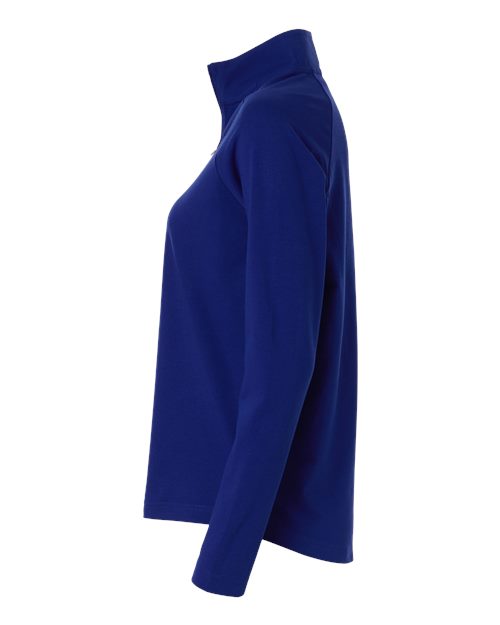 Devon & Jones Women's Seaton Pebble Textured Quarter-Zip Pullover DG402W