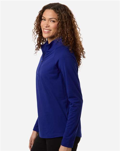 Devon & Jones Women's Seaton Pebble Textured Quarter-Zip Pullover DG402W