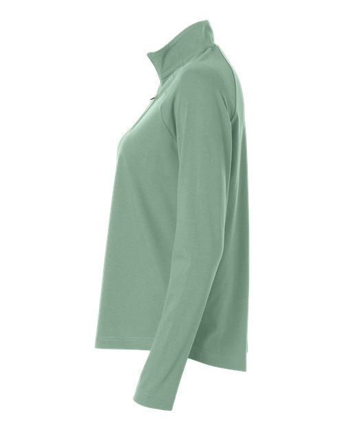 Devon & Jones Women's Seaton Pebble Textured Quarter-Zip Pullover DG402W