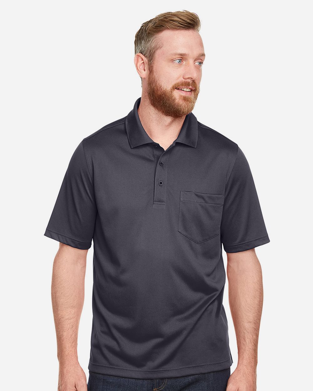 Harriton Men's Advantage Snag Protection Plus IL Pocket Polo M348P