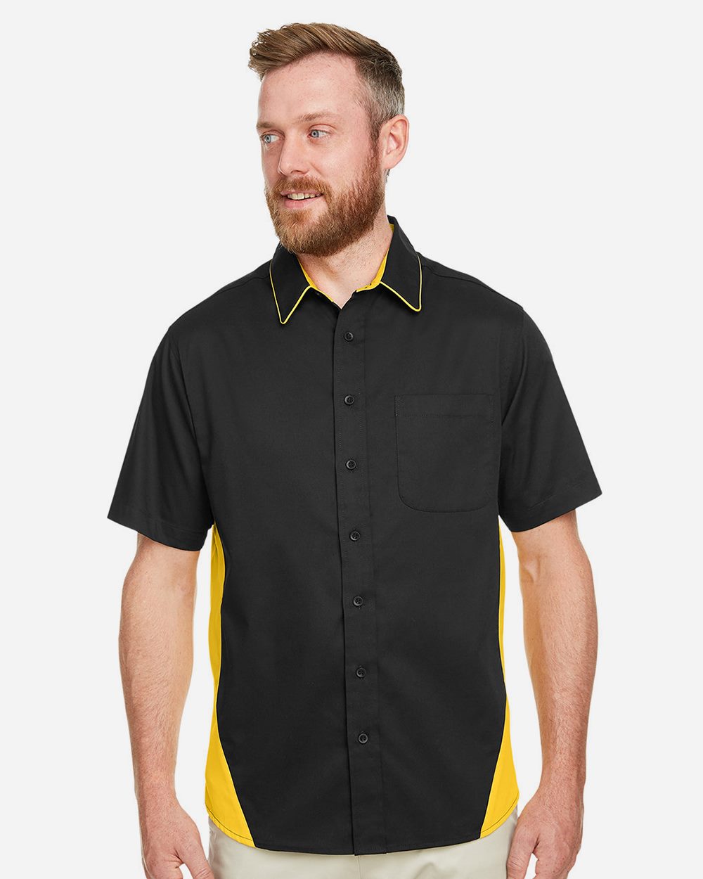 Harriton Men's Flash IL Colorblock Shirt M586