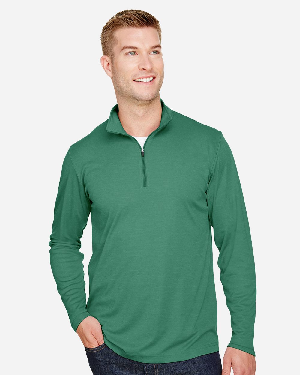 Team 365 Men's Zone Sonic Heather Performance Quarter-Zip Pullover TT31H
