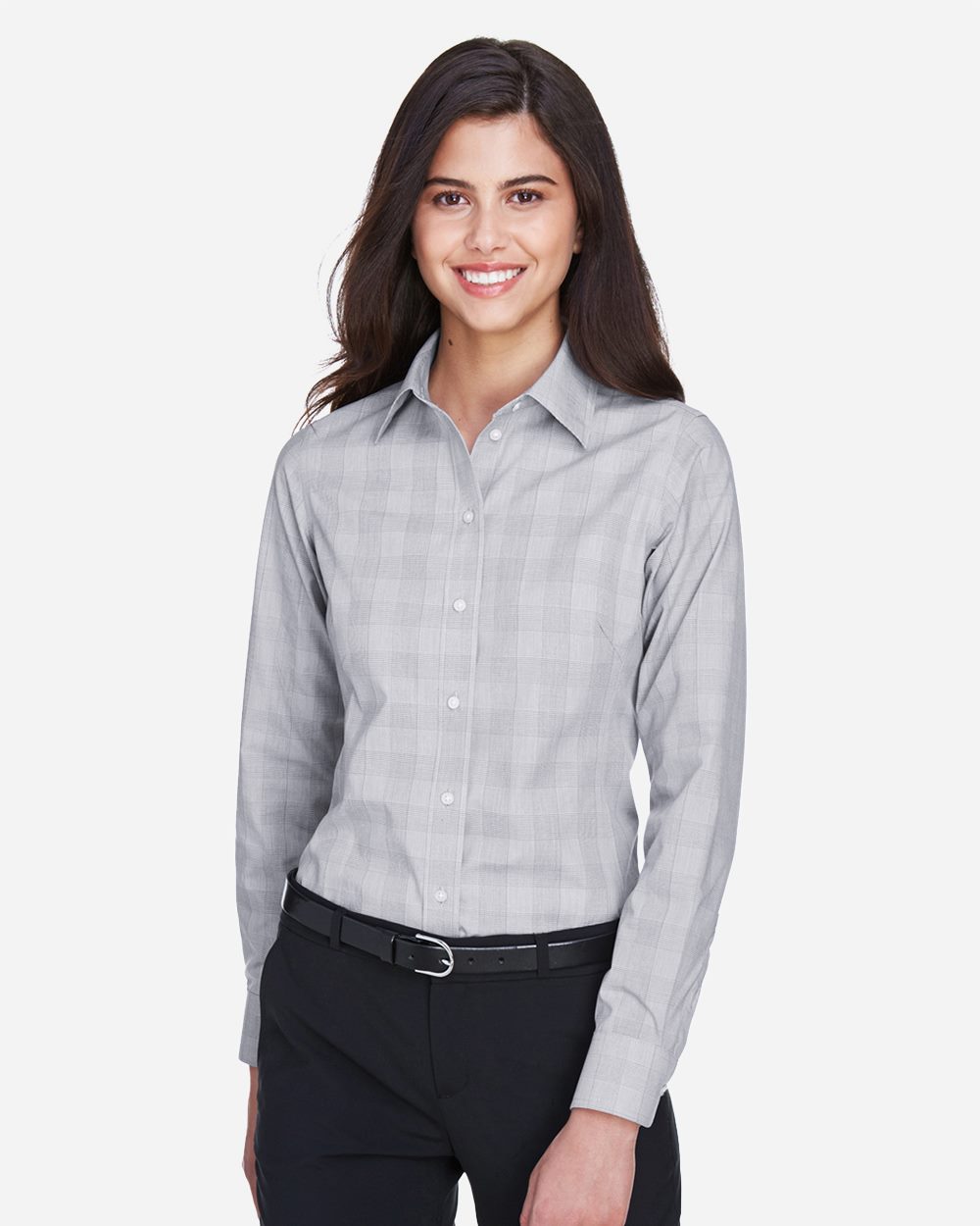 Devon & Jones Women's Crown Collection® Glen Plaid Woven Dress Shirt DG520W