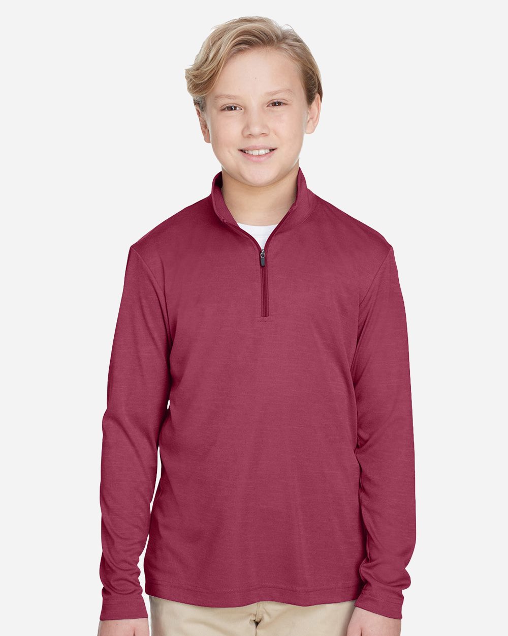 Team 365 Youth Zone Sonic Heather Performance Quarter-Zip Pullover TT31HY