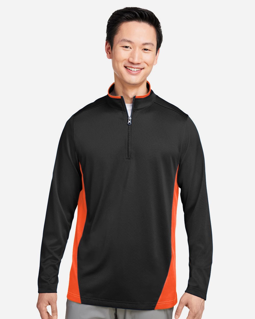 Harriton Men's Flash Snag Protection Plus IL Colorblock Quarter-Zip Pullover M786