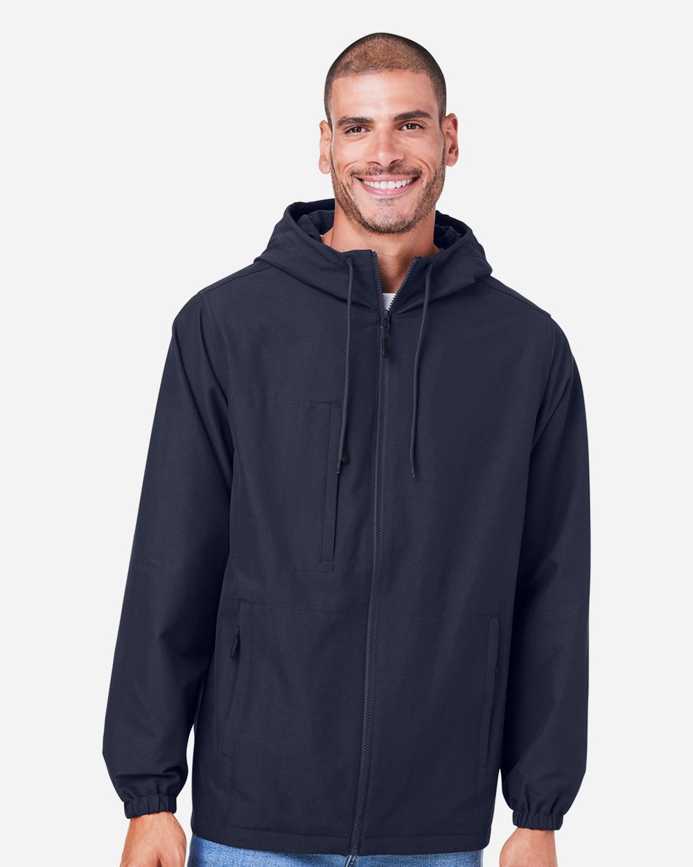 Harriton Unisex Flex Twill Hooded Jacket M73