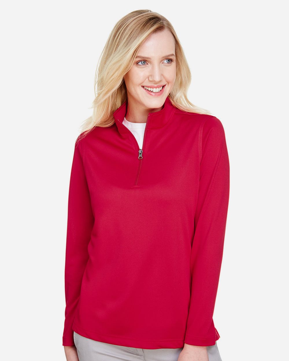Harriton Women's Advantage Snag Protection Plus Quarter-Zip Pullover M748W