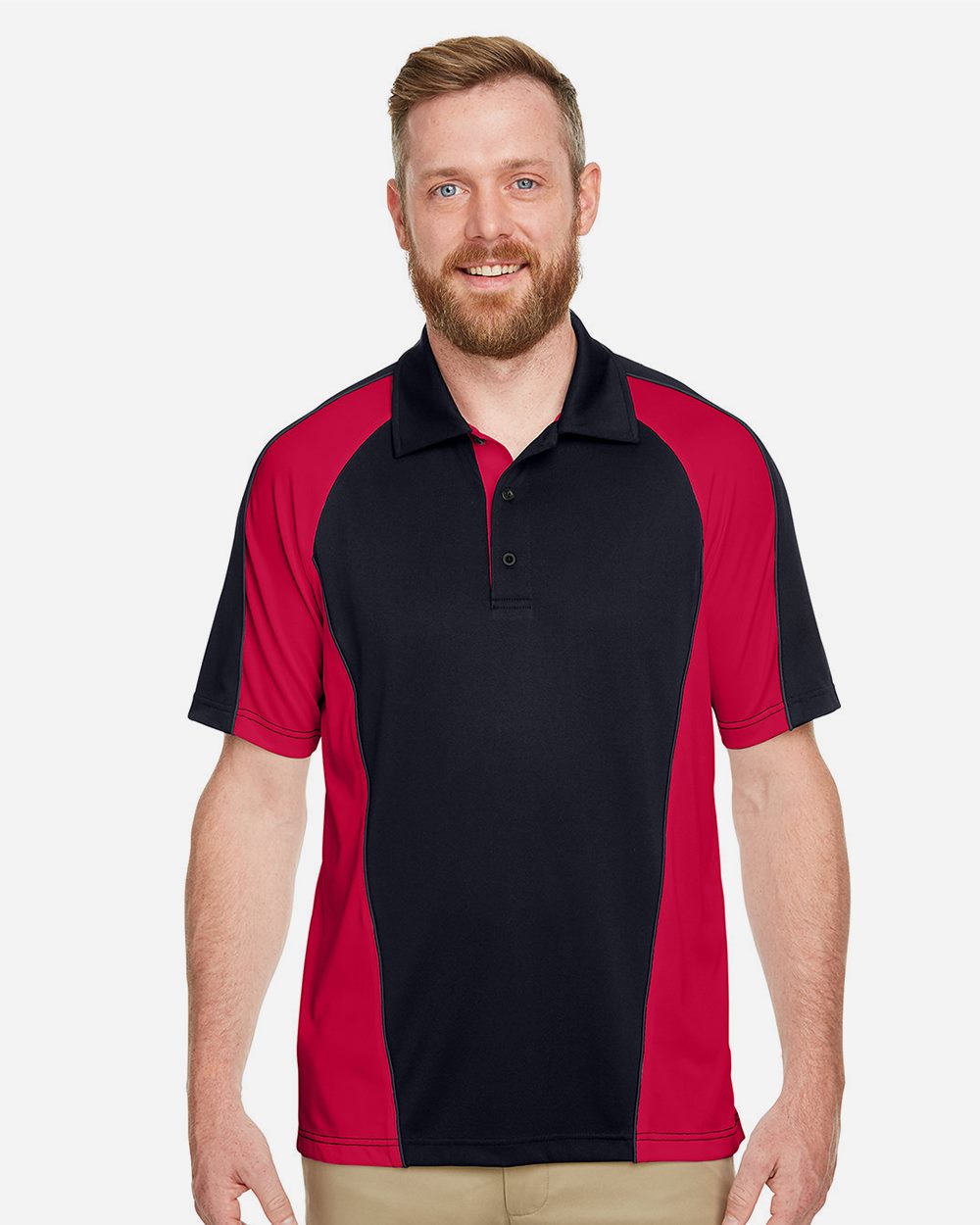 Harriton Men's Advantage Snag Protection Plus IL Colorblock Polo M385