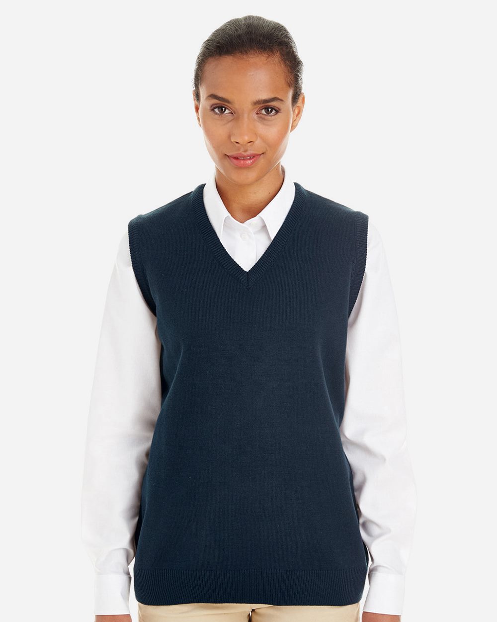 Harriton Women's Pilbloc™ V-Neck Sweater Vest M415W