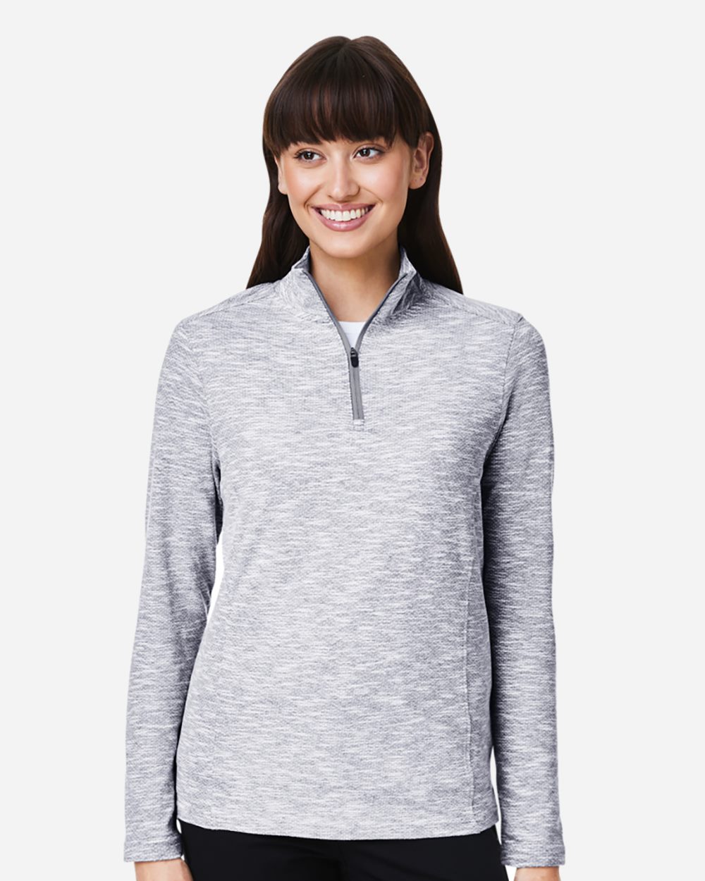 North End Women's Eclipse Jacquard Quarter-Zip Pullover NE415W