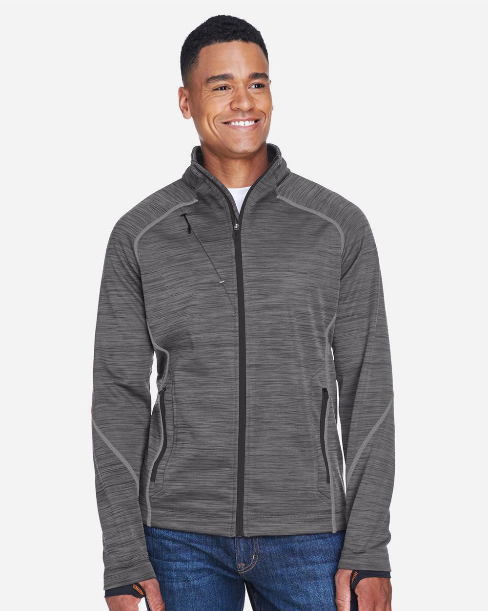 North End Men's Flux Mélange Bonded Fleece Jacket 88697