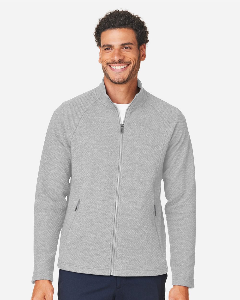 North End Men's Spirit Textured Full-Zip NE727