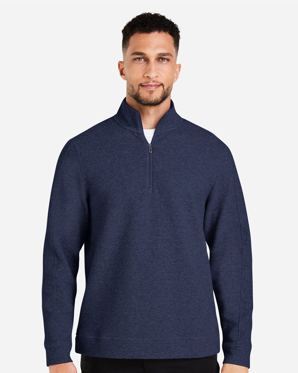 North End Men's Spirit Textured Quarter-Zip Pullover NE725